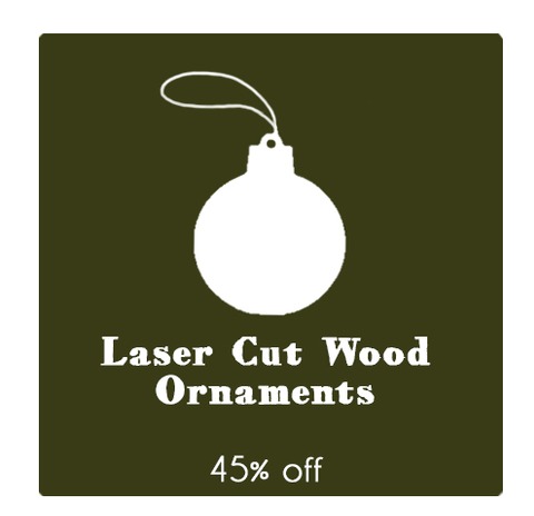 Laser Cut Wood Ornaments 45% off