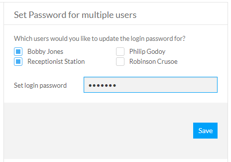 Set Password for multiple users